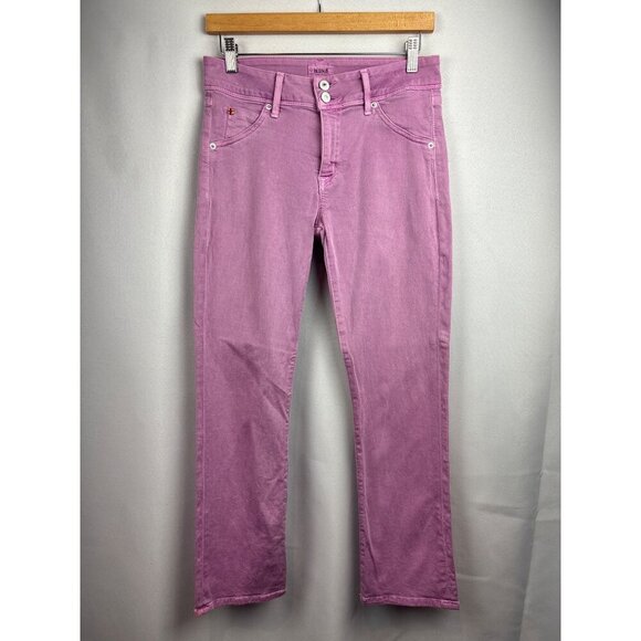 Women’s Hudson Size 28 Pinky Purple Straight Leg Jeans with Logo on Front & Back - Picture 1 of 7